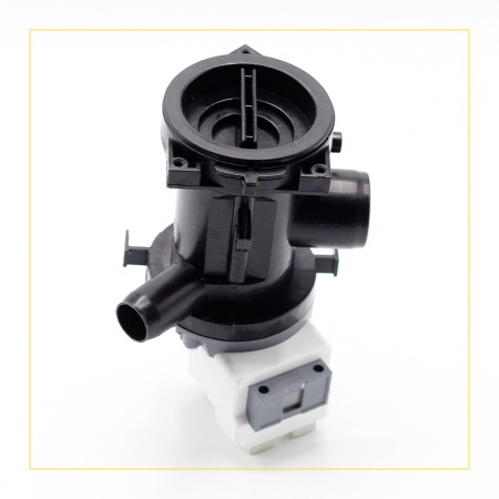 Насос сливной Hanyu для стиральной машины, 3 самореза, клеммы назад раздельно, 5859EN1004B, с камерой насоса.