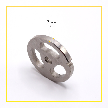 Решетка №8 для мясорубки Zelmer D-62 мм (3 отверстия)