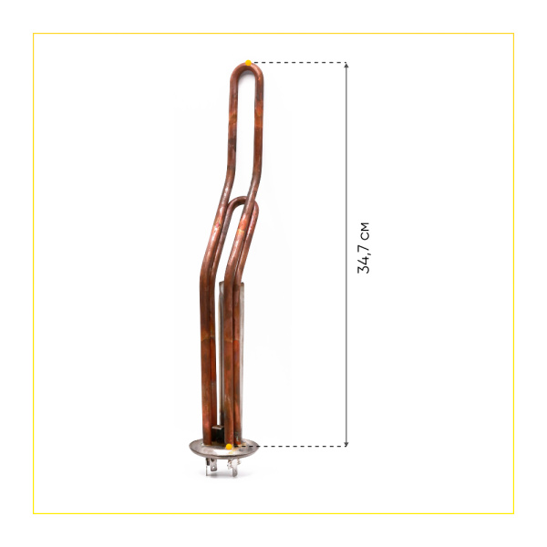 ТЭН для водонагревателя 1300W+700W фланец 63мм Thermex под анод М4 3401336 медь