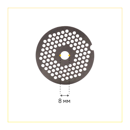 решетка №1 паштетная для мясорубки ручной, Аксион, Бриз, Гамма, Дива, Помощница, Ротор, Ратеп, Умелица, Фея, Хозяюшка(диаметр 54