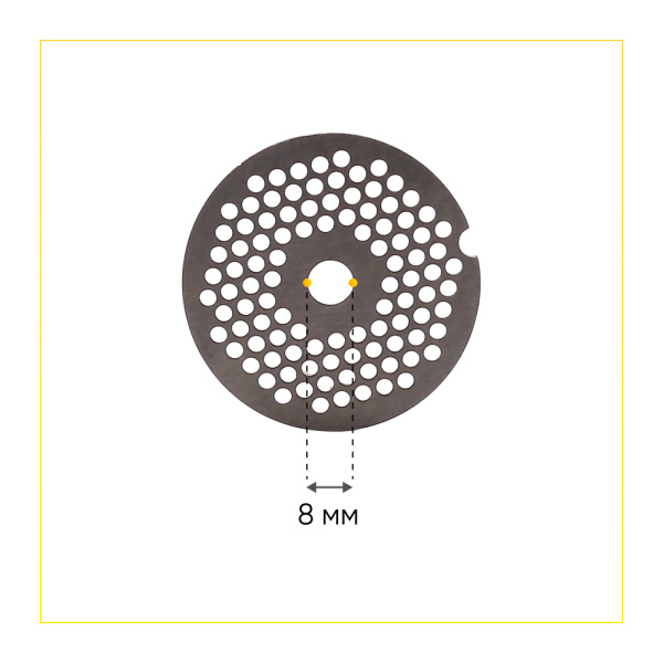 решетка №1 паштетная для мясорубки ручной, Аксион, Бриз, Гамма, Дива, Помощница, Ротор, Ратеп, Умелица, Фея, Хозяюшка(диаметр 54