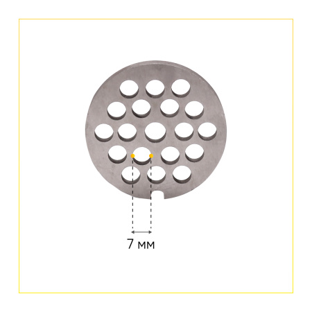 Решетка №3 котлетная для мясорубки ручной, Аксион, Бриз, Гамма, Дива, Помощница и др. (d-54 мм)