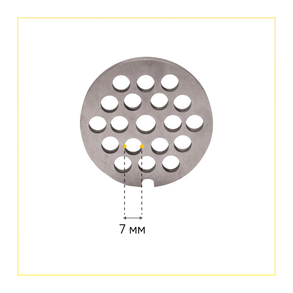 Решетка №3 котлетная для мясорубки ручной, Аксион, Бриз, Гамма, Дива, Помощница и др. (d-54 мм)
