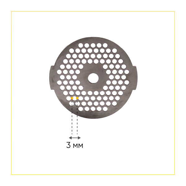 Решетка №1 паштетная к мясорубкам Moulinex (D-54 паз. отв.2,5 мм, с ушками)