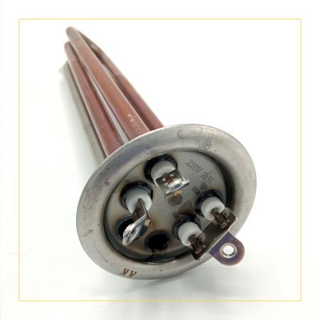 ТЭН для водонагревателя 2000 W, фланец 64 мм Thermex, под анод М4, контакты под винты, медь+ нерж.