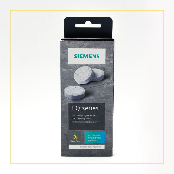 Таблетки для очистки от накипи и кофейных масел для кофемашин Bosch/Siemens TZ80001A, 00312097, 00311969 (упаковка 10 шт)