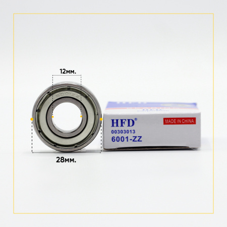 6001 zz HFD подшипник для стиральной машины (12x28x8 мм)