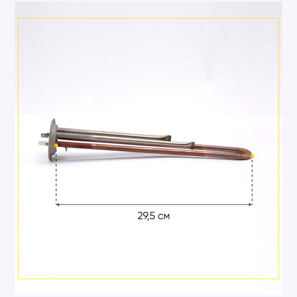 ТЭН для водонагревателя 1300W фланец 64 мм Thermex под анод М4 L300мм  медь+нерж