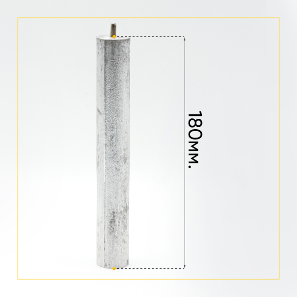 Анод магниевый для бойлера D-25,5 мм L-180 мм, шток M5x10