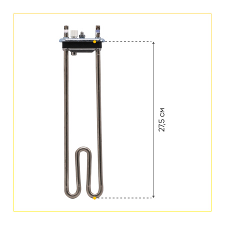 Тэн для стиральной машины Atlant 2000W, L-275 мм, с датчиком, Kawai, 908092001633