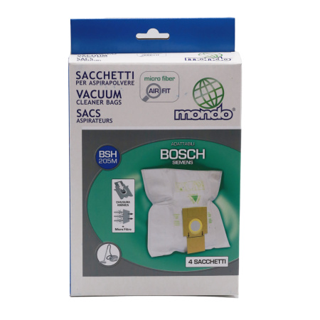 Комплект одноразовых пылесборников (мешков) для пылесоса Bosch, Siemens, тип P (4 шт.)