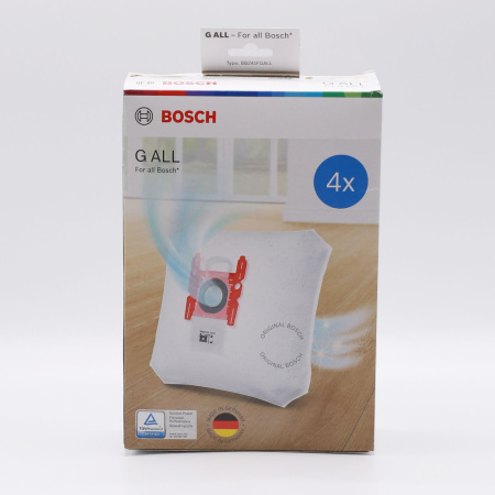 Комплект одноразовых пылесборников (мешков) для пылесоса Bosch, Siemens, TYPE G ALL (4 шт.) ОРИГИНАЛ