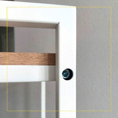 Стеллаж для стиральной и сушильной машины белый