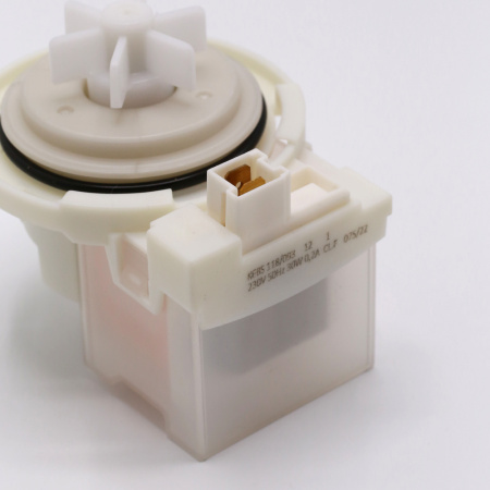 Насос сливной Copreci для стиральной машины, 4 защелки, клеммы вперед вместе, круглый, белый, PMP035BO