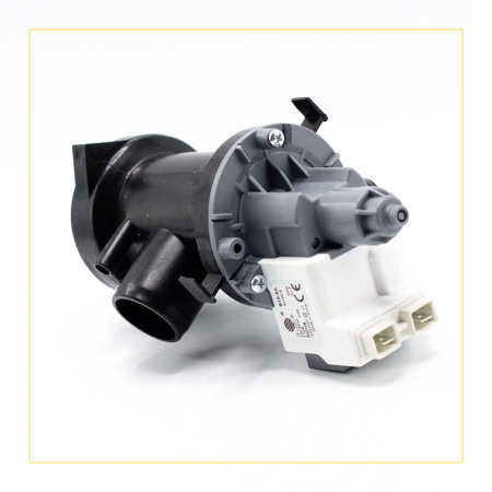 Насос сливной Hanyu для стиральной машины, 3 самореза, клеммы назад раздельно, 5859EN1004B, с камерой насоса.