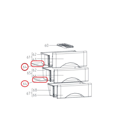 Полка-стекло для холодильника Атлант 775547301100 (без обрамления)