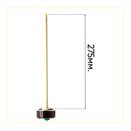 Термостат стержневой для водонагревателя 20А, 80 °С, L-275 мм, с предохранителем, wth408un