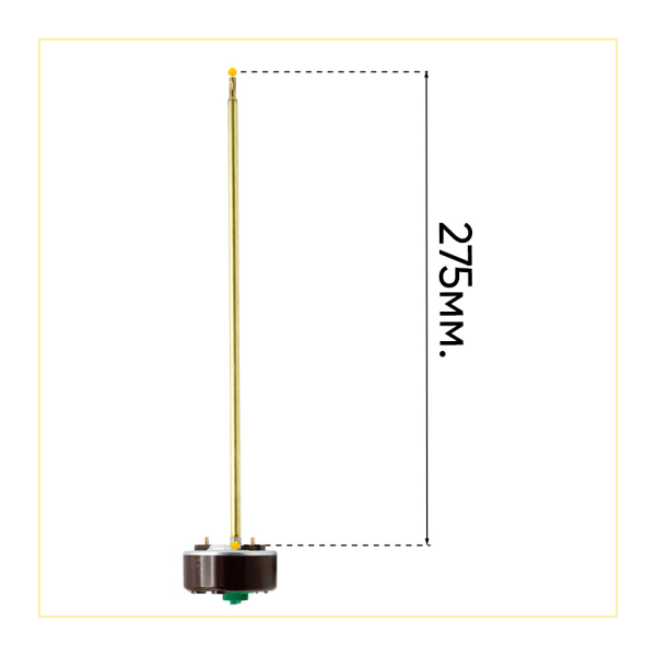Термостат стержневой для водонагревателя 20А, 80 °С, L-275 мм, с предохранителем, wth408un