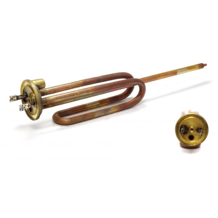 ТЭН для водонагревателя 2000W фланец MTS, короткие контакты, Г-образный, под анод М6, медь