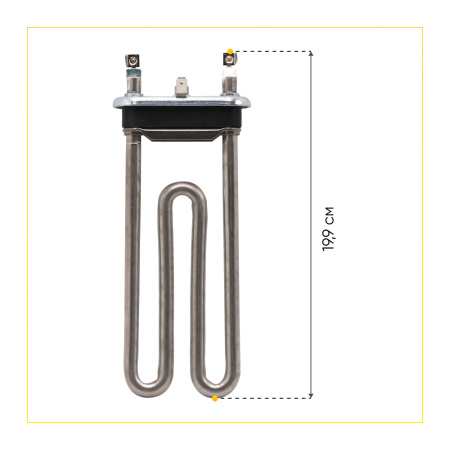 Тэн для стиральной машины Indesit, Ariston 1700W, L-169 мм, c отверстием, Kawai