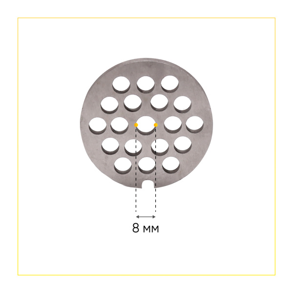 Решетка №3 котлетная для мясорубки ручной, Аксион, Бриз, Гамма, Дива, Помощница и др. (d-54 мм)