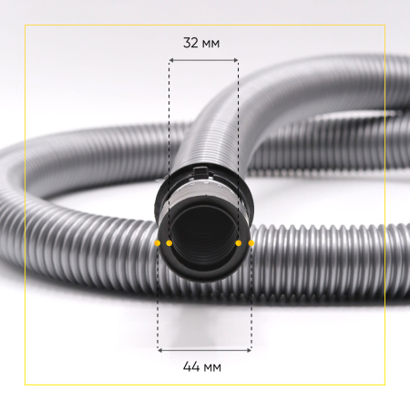 Шланг для пылесоса (1800 мм, без окончаний) д-38мм, универсальный