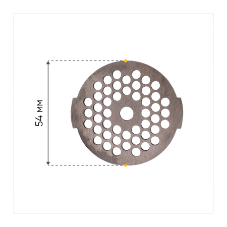 Решетка №2 основная для мясорубки MOULINEX, TEFAL, DAEWOO, ЛАДОМИР М 49 (вн. Д- 7мм)