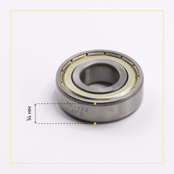 6204 zz HFD подшипник для стиральной машины (20x47x14 мм)