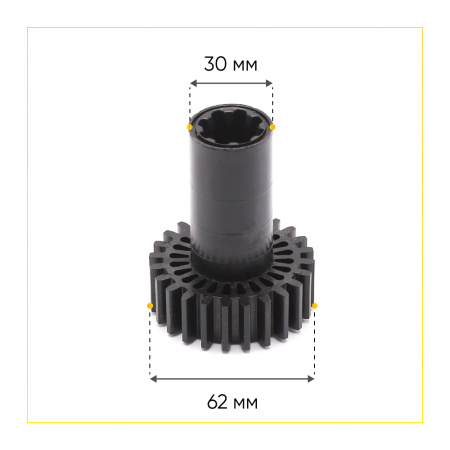 Шестерня для мясорубок Braun 67051414 / Kenwood KW715561 Д-62/30 мм, Зуб-24/8(Прямой/Прямой)