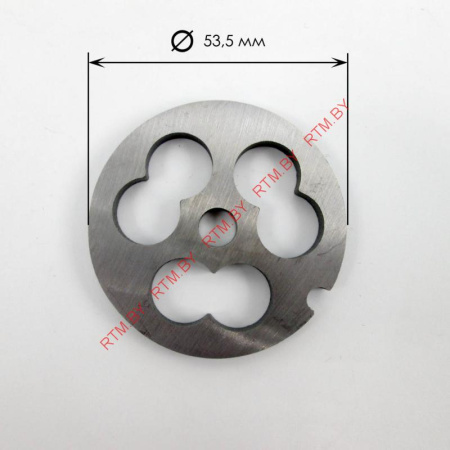 Решетка №4 колбасная для мясорубки BRAUN, BOSCH, VITEK, DAEWOO, KAMBROOK, ZELMER, KENWOOD, NOVIS (колбасная) (Д - 53,5).